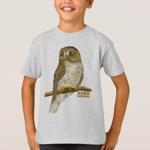 T-shirt Morepork Ruru Oiseau de Nouvelle-Zélande
