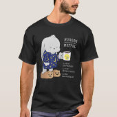 T-shirt Morgenmuffel Rabbit Café Fatigué Dormir tardif Pyj (Devant)