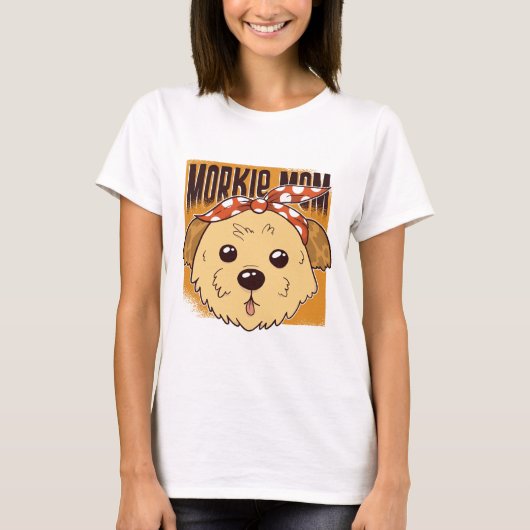 T-shirt Morkie Maman Design (Devant)