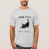 T-shirt Morning Stretch Cat Almost Functional Graphic Tee (Devant)