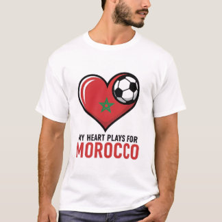 T-shirt Moroccan Flag Football Passion Design