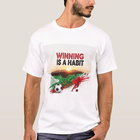T-shirt Moroccan Flag Motivation & Champion Mindset Design (Devant)
