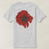 T-shirt Moroccan Lion Head with Green Star Design (Design dos)