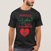 T-shirt Moroccan Roots Moroccan Flag Proudly Moroccan  Al  (Devant)