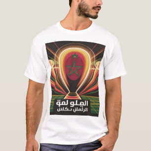 T-shirt Morocco Fierté Football Victoire Chemise Slogan Ar