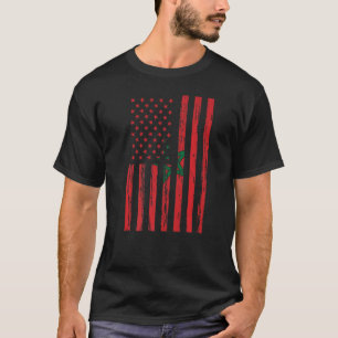 T-shirt Morocco Flag America Us It Is