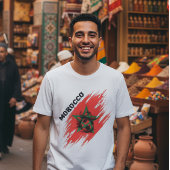 T-shirt Morocco Football Flag Design