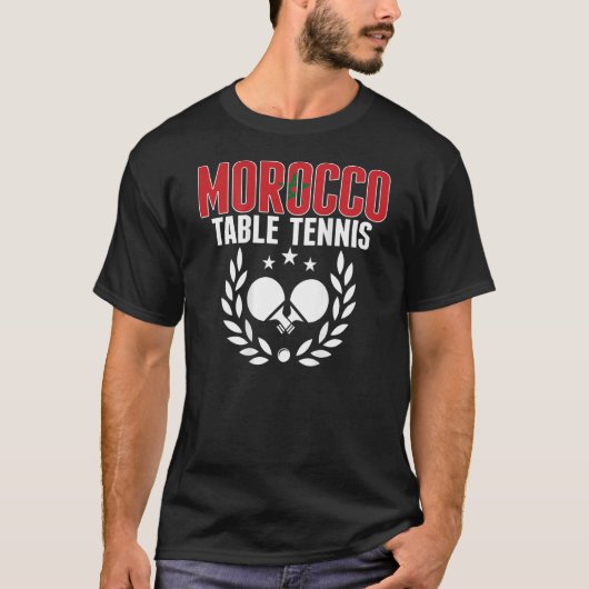 T-shirt Morocco Ping Pong Moroccan Table Tennis Team Sup (Devant)