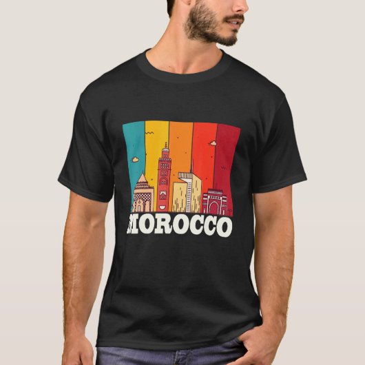 T-shirt Morocco Skyline Africa Souvenir Moroccans Gibralta (Devant)