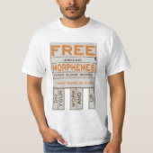 T-shirt Morphèmes libres humoristique structurée littérati (Devant)