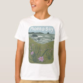 T-shirt Morro Bay Central California Illustration Beach T (Devant)