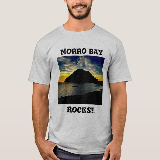 T-shirt Morro Bay Rocks ! ! Sac fourre-tout reflétant la d (Devant)