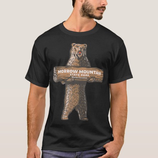T-shirt Morrow Mountain State Park Caroline du Nord Bear V (Devant)