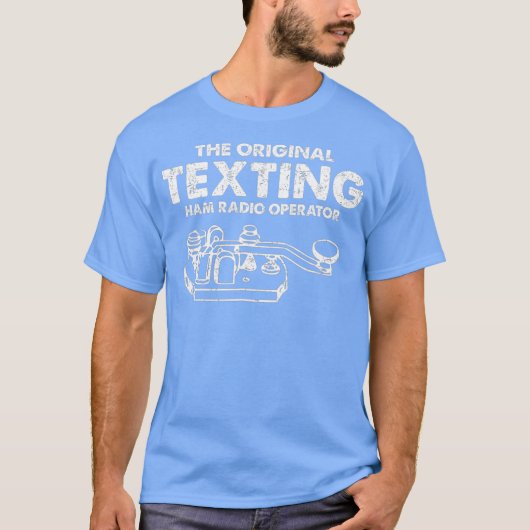 T-shirt Morse Code Keyer Original Texting Ham Radio (Devant)
