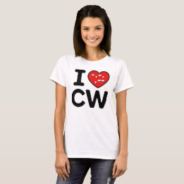 T-shirt Morse Code Love - CW Whispering Waves