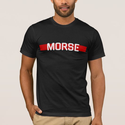 T-shirt Morse Code Red Line Design (Devant)