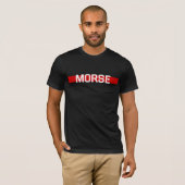 T-shirt Morse Code Red Line Design (Devant entier)