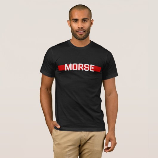 T-shirt Morse Code Red Line Design (Devant entier)