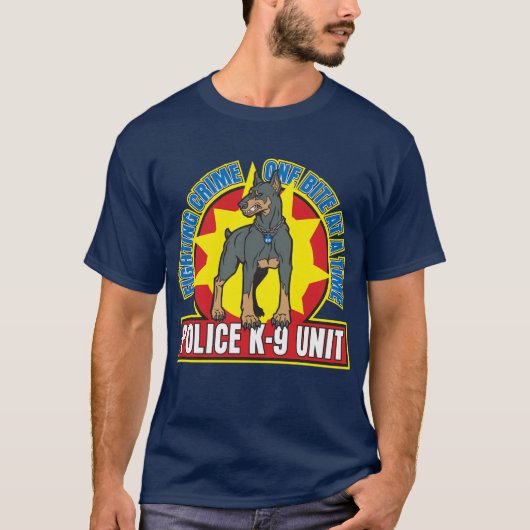 T-shirt Morsure du dobermann K9 (Devant)