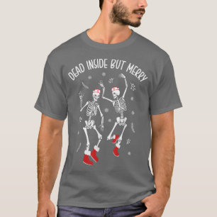 T-shirt Mort À L'Intérieur Mais Joyeux Dansant Danseuse Sq