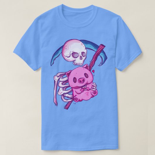 T-shirt Mort avec son cochon (Design devant)