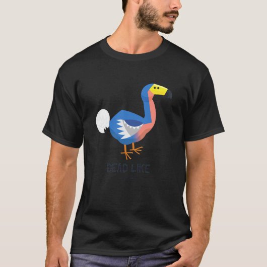 T-shirt Mort comme un Dodo (Graphique de Dodo drôle) (Devant)