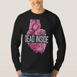 T-shirt Mort dans le coeur humain anatomique Emo carte cas