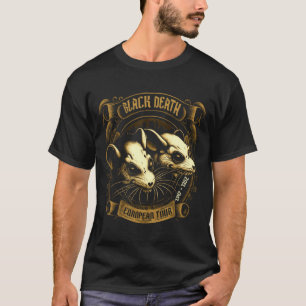 T-shirt Mort noire tournée européenne Histoire Gothique