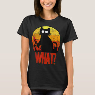T-shirt Mortel Black Psycho Cute Chat What Knife Christe
