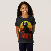 T-Shirt Mortel Black Psycho Cute Chat What Knife Christe (Devant entier)