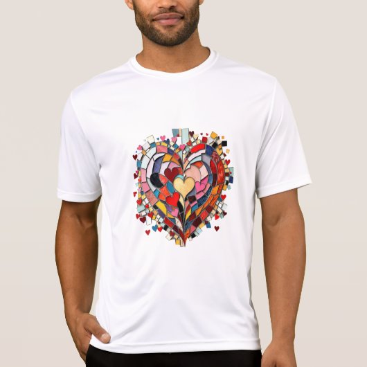 T-shirt Mosaic Heart of Love (Devant)