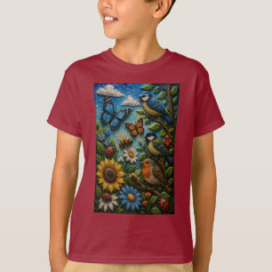 T-Shirt Mosaïque 3D Jardin Aventure