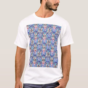 T-shirt mosaïque marocaine : design traditionnel coloré.