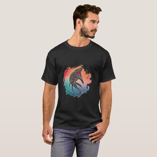 T-shirt Mosasaurus Dinosaur Motif préhistorique Predator D (Devant entier)