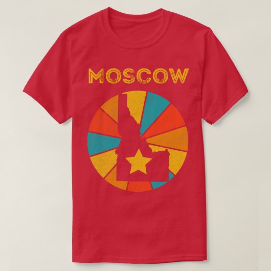 T-shirt Moscou Idaho Vintage Souvenir Perdu 1 (Design devant)