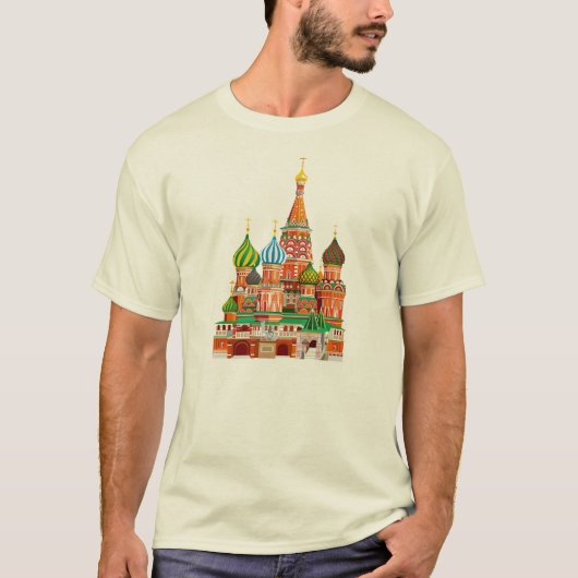 T-shirt moscou kremlin saint basilic cathédrale carré roug (Devant)