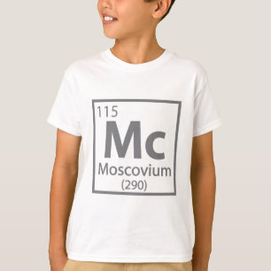 T-shirt Moscovium - Tableau périodique scientifique russe