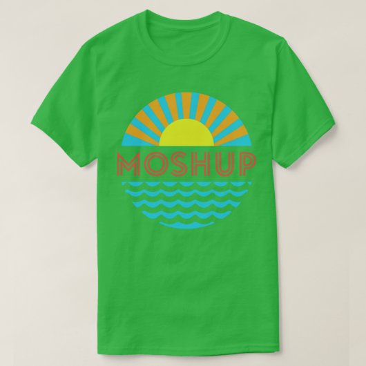 T-shirt Moshup Beach Sun Et Waves (Design devant)