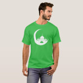 T-shirt Mosquée blanche en Crescent Moon Ramadan (Devant entier)