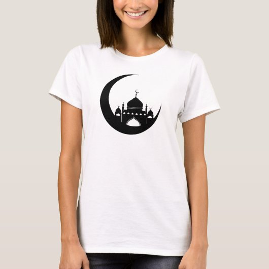 T-shirt Mosquée en Crescent Moon Ramadan (Devant)
