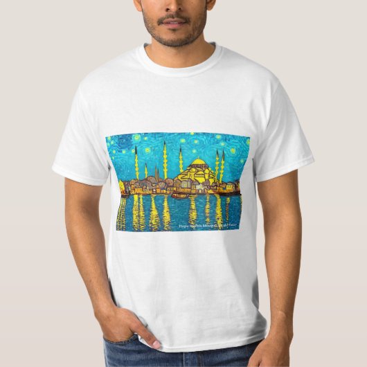 T-shirt Mosquée Sainte-Sophie, Istanbul, Turquie en T-shir (Devant)