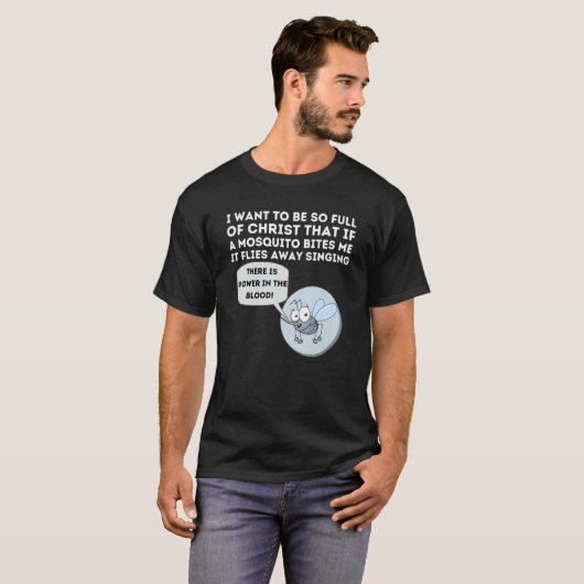 T-shirt Mosquito Joke Funny Christian Bible & Jesus (Devant entier)