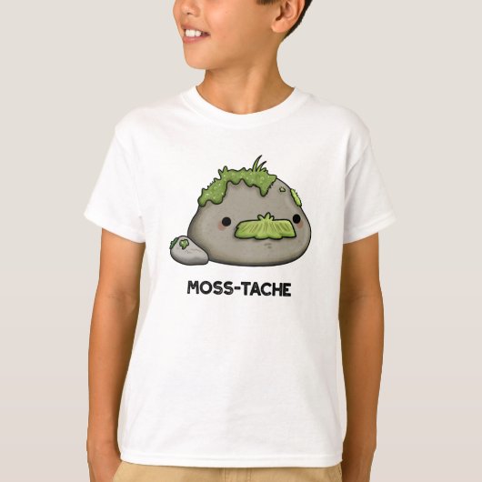 T-shirt Moss-tache Funny Mustache Pun (Devant)