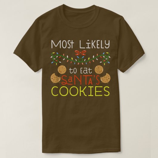 T-shirt Most Likely To Eat Santas (Design devant)