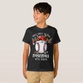 T-shirt Most Likely To Play Baseball With Santa Christmas (Devant entier)
