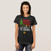 T-shirt Most Likely To Spike The Eggnog Holidays (Devant entier)