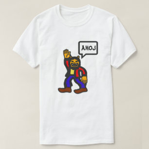 T-shirt Mot Alien humanoïde et tchèque ahoj