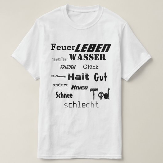 T-shirt Mot allemand Cloud (Design devant)
