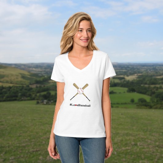 T-shirt Mot clé du baseball : battes croisées