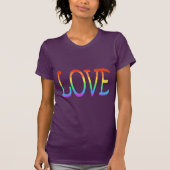 T-shirt Mot d'amour en lettres couleur arc-en-ciel Tee - s (Devant)